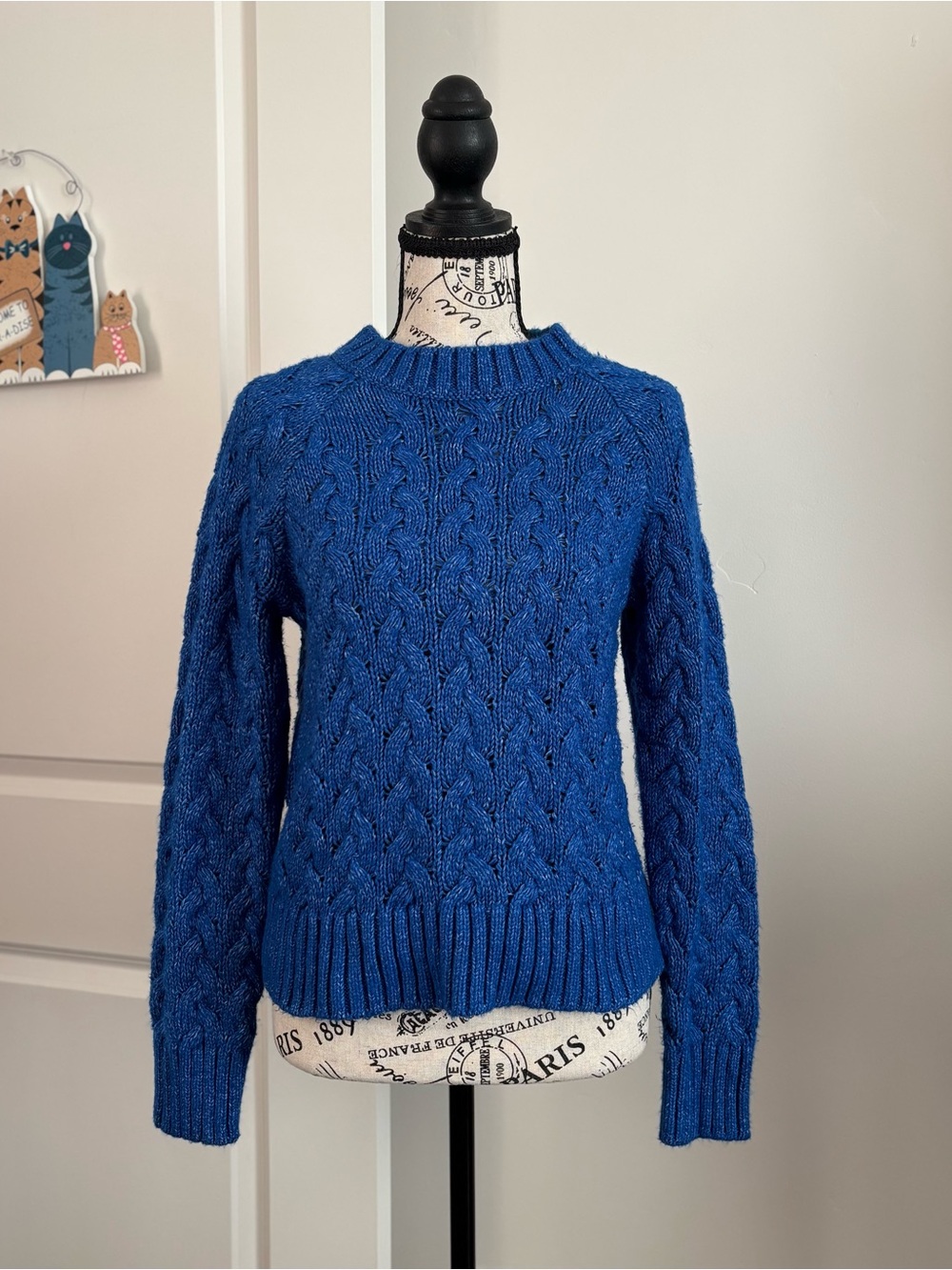 Lucky Brand blue cable knit sweater ❄️